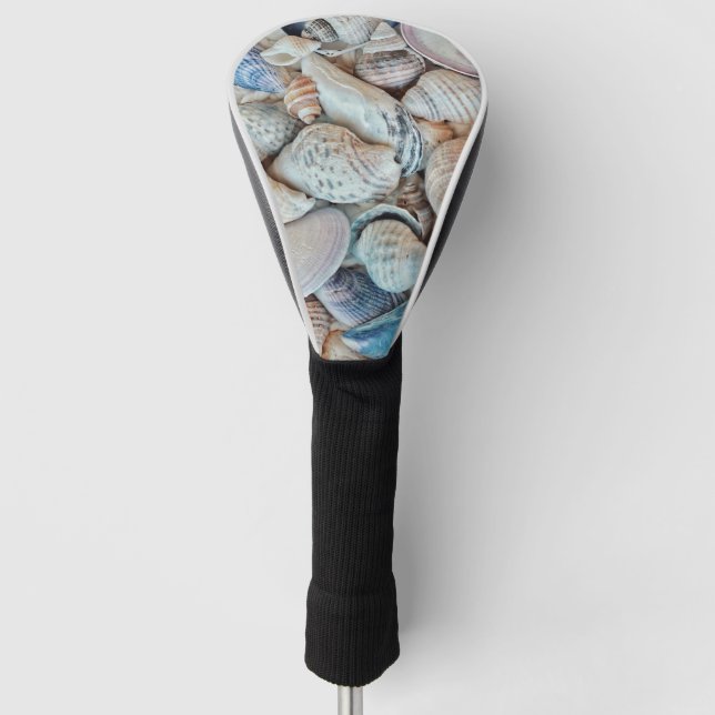 Funky Sea Shells Holiday Seaside Golf Head Cover (Front)