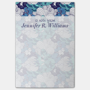 Funky Seashell Pattern Add Your Name Post-it Notes