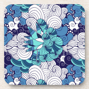 Funky Seashell Pattern Coaster