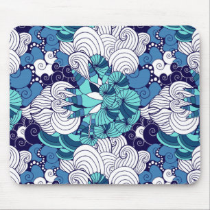 Funky Seashell Pattern Mouse Mat