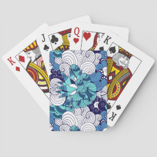 Funky Seashell Pattern Playing Cards