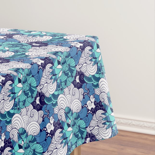 Funky Seashell Pattern Tablecloth (In Situ)