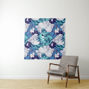 Funky Seashell Pattern Tapestry