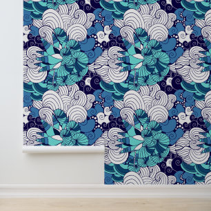 Funky Seashell Pattern Wallpaper