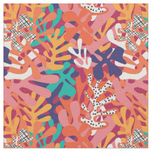 Funky Shapes and Colours - Reminiscent of Matisse Fabric