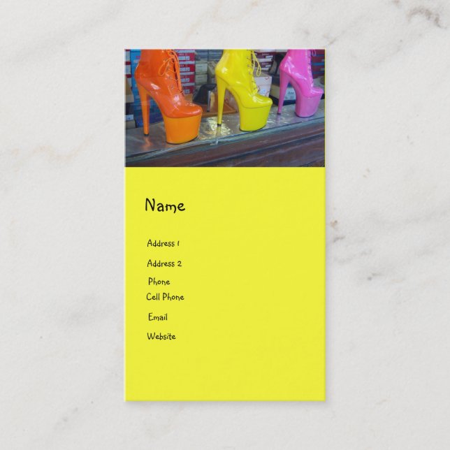 Funky Shoes Business Card (Front)