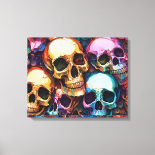 Funky Skulls Canvas Print