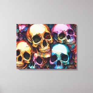 Funky Skulls Canvas Print