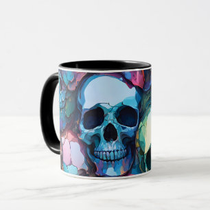 Funky Skulls - Colourful Skull Pattern Coffee Cup