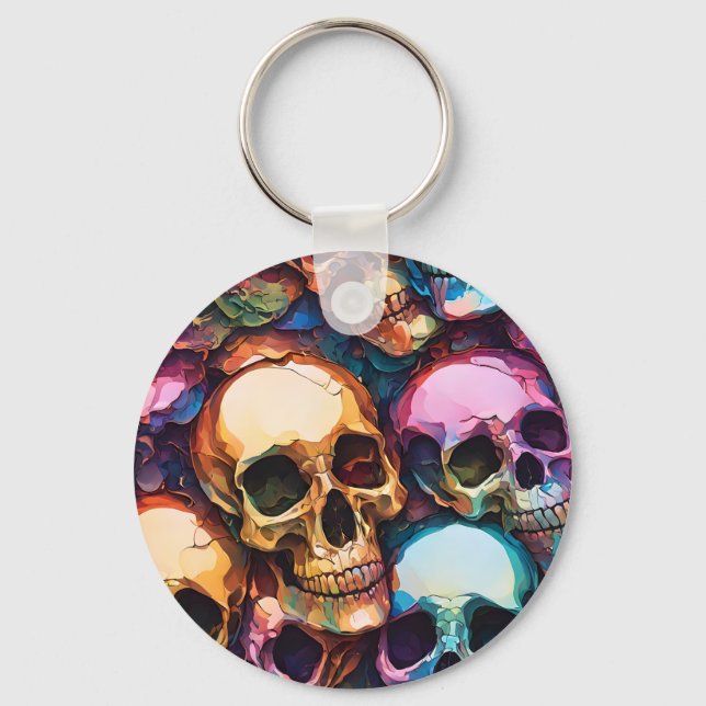 Funky Skulls Key Ring (Front)