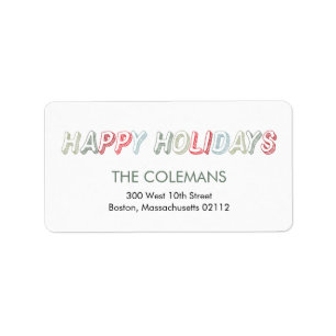 Funky Snapshots Holiday Address Labels