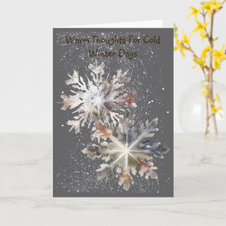 Funky Snowflake Friends Winter Card