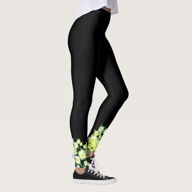 Funky Sour Figs Flowers Pattern Leggings (Right)