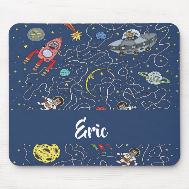 Funky space cats mouse mat (Front)