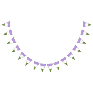 Funky Spiky ZigZag Abstract Genderqueer Pride Flag