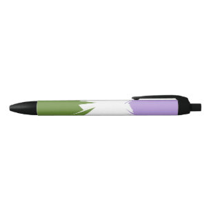 Funky Spiky ZigZag Abstract Genderqueer Pride Flag Black Ink Pen