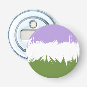 Funky Spiky ZigZag Abstract Genderqueer Pride Flag Bottle Opener