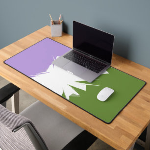 Funky Spiky ZigZag Abstract Genderqueer Pride Flag Desk Mat
