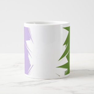 Funky Spiky ZigZag Abstract Genderqueer Pride Flag Large Coffee Mug