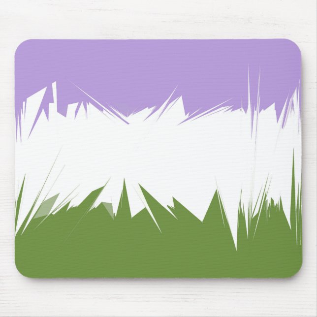 Funky Spiky ZigZag Abstract Genderqueer Pride Flag Mouse Mat (Front)
