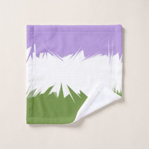 Funky Spiky ZigZag Abstract Genderqueer Pride Flag Wash Cloth