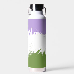 Funky Spiky ZigZag Abstract Genderqueer Pride Flag Water Bottle