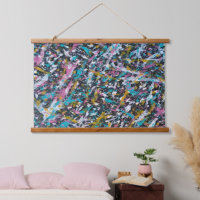 Funky Splatter Art on Black 