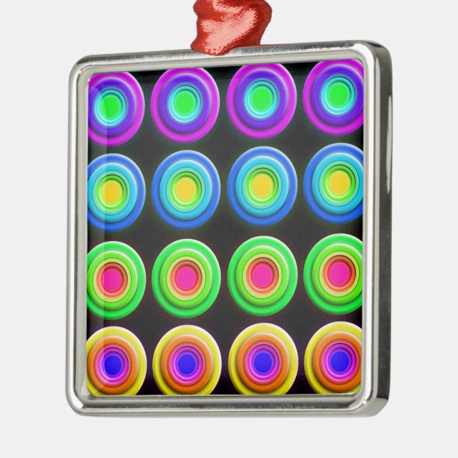 Funky Spunky Colour Circles Metal Tree Decoration (Left)