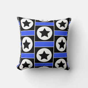 Funky Square Star Throw Pillow / Cushion