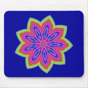 Funky Star Flower Mouse Mat