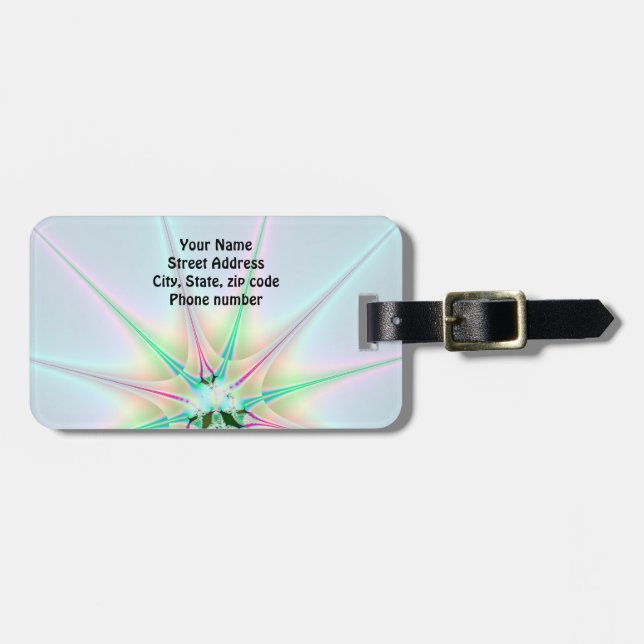 Funky Star Luggage Tag - Customised (Front Horizontal)