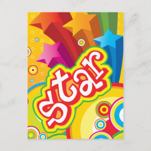 Funky Star Postcard