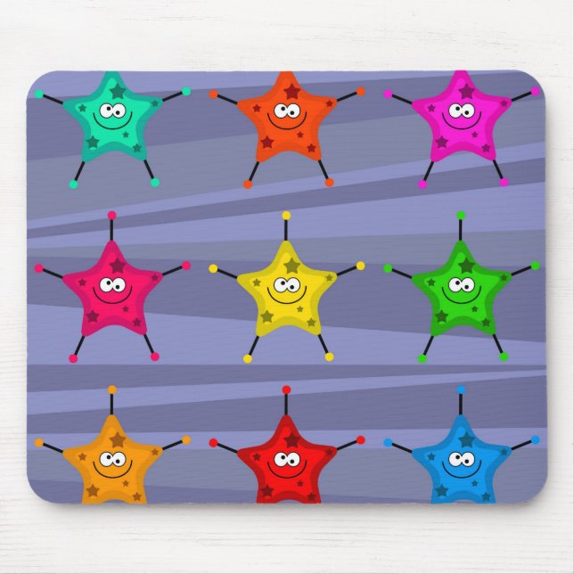 Funky Stars Mouse Mat (Front)