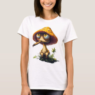 Funky Stoned Mushroom Cartoon T-Shirt