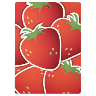 Funky strawberries clipboard