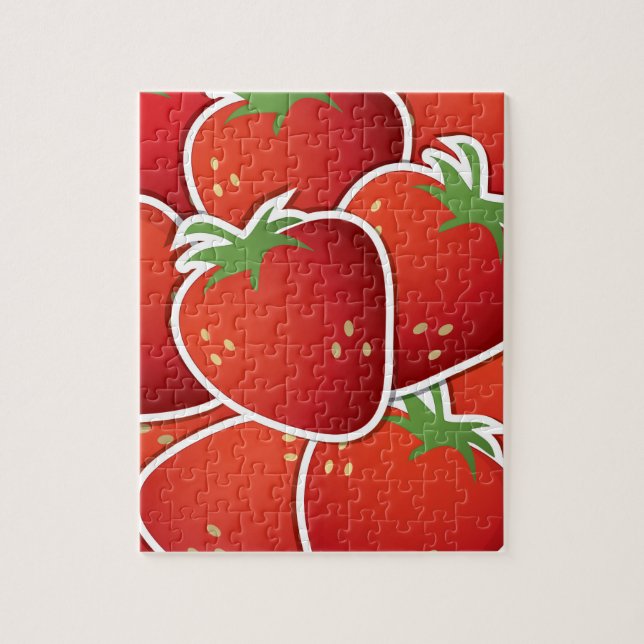 Funky strawberries jigsaw puzzle (Vertical)