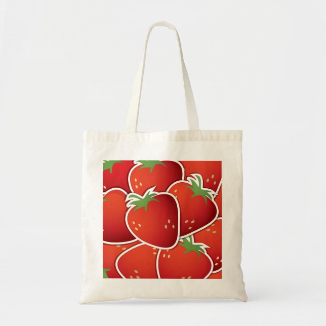 Funky strawberries tote bag (Front)
