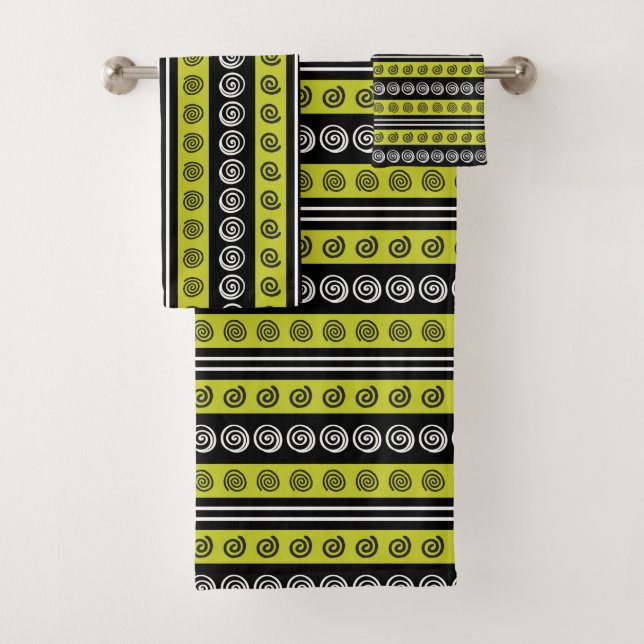 FUNKY STRIPE BATH TOWEL SET (Insitu)