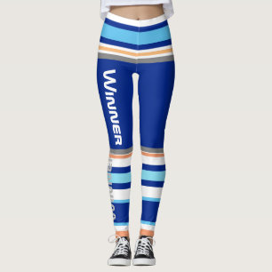 Funky Stripes Lines Winner Power Leggings
