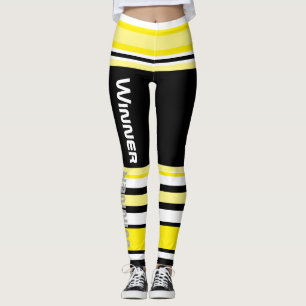 Funky Stripes Lines Winner Power Leggings
