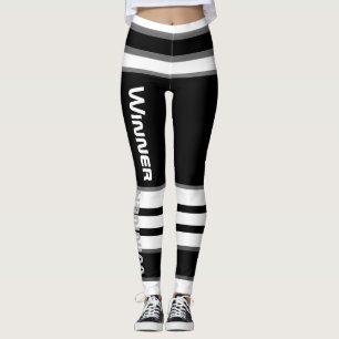 Funky Stripes Lines Winner Power Leggings