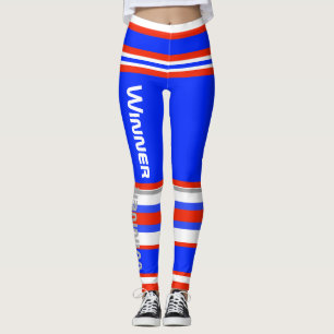 Funky Stripes Lines Winner Power Leggings