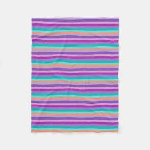 Funky Stripes Purple Mod Blankets
