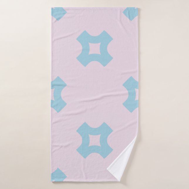 Funky style geometric seamless pattern with crosse bath towel (Bath Towel)