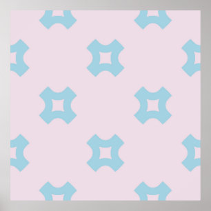 Funky style geometric seamless pattern with crosse poster