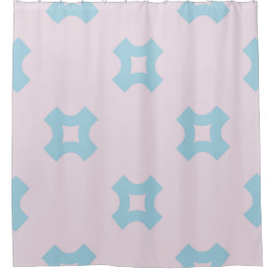 Funky style geometric seamless pattern with crosse shower curtain