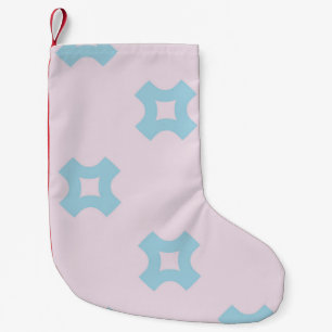 Funky style geometric seamless pattern with crosse small christmas stocking