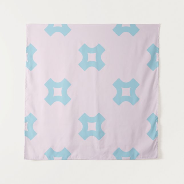 Funky style geometric seamless pattern with crosse tapestry (Front)