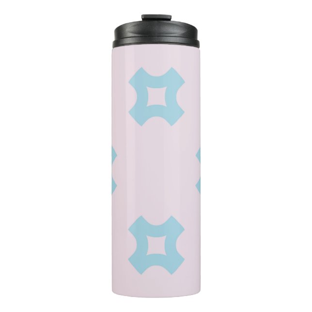 Funky style geometric seamless pattern with crosse thermal tumbler (Front)
