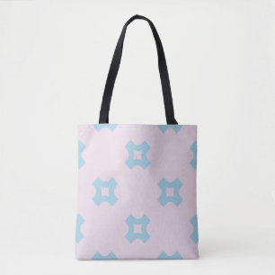 Funky style geometric seamless pattern with crosse tote bag